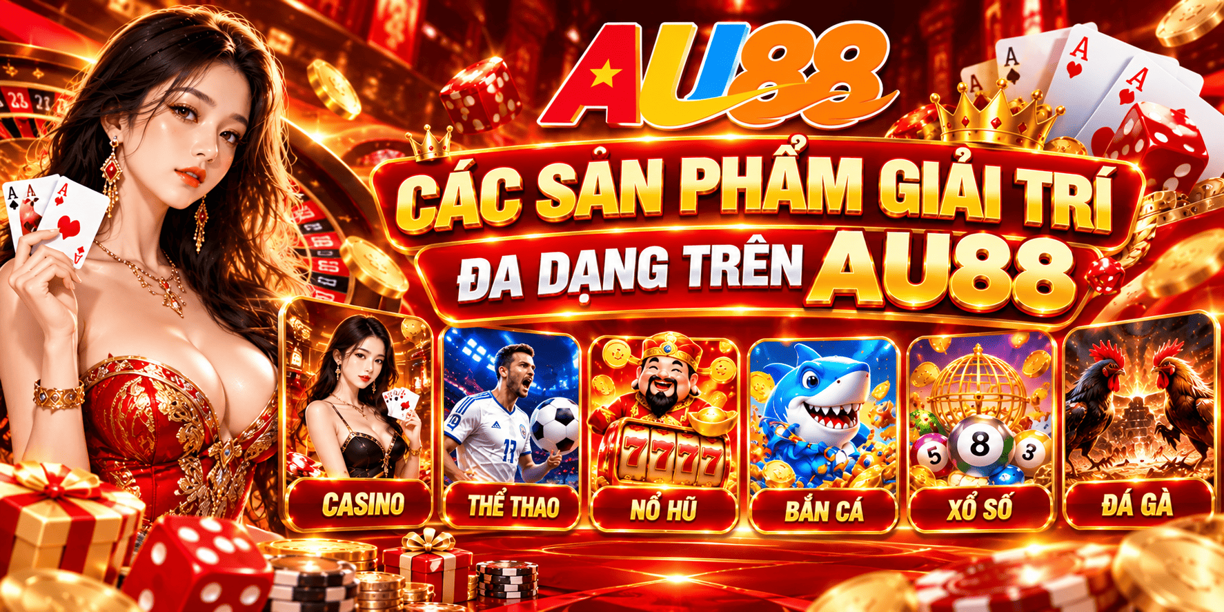 Các sản phẩm giải trí đa dạng trên AU88